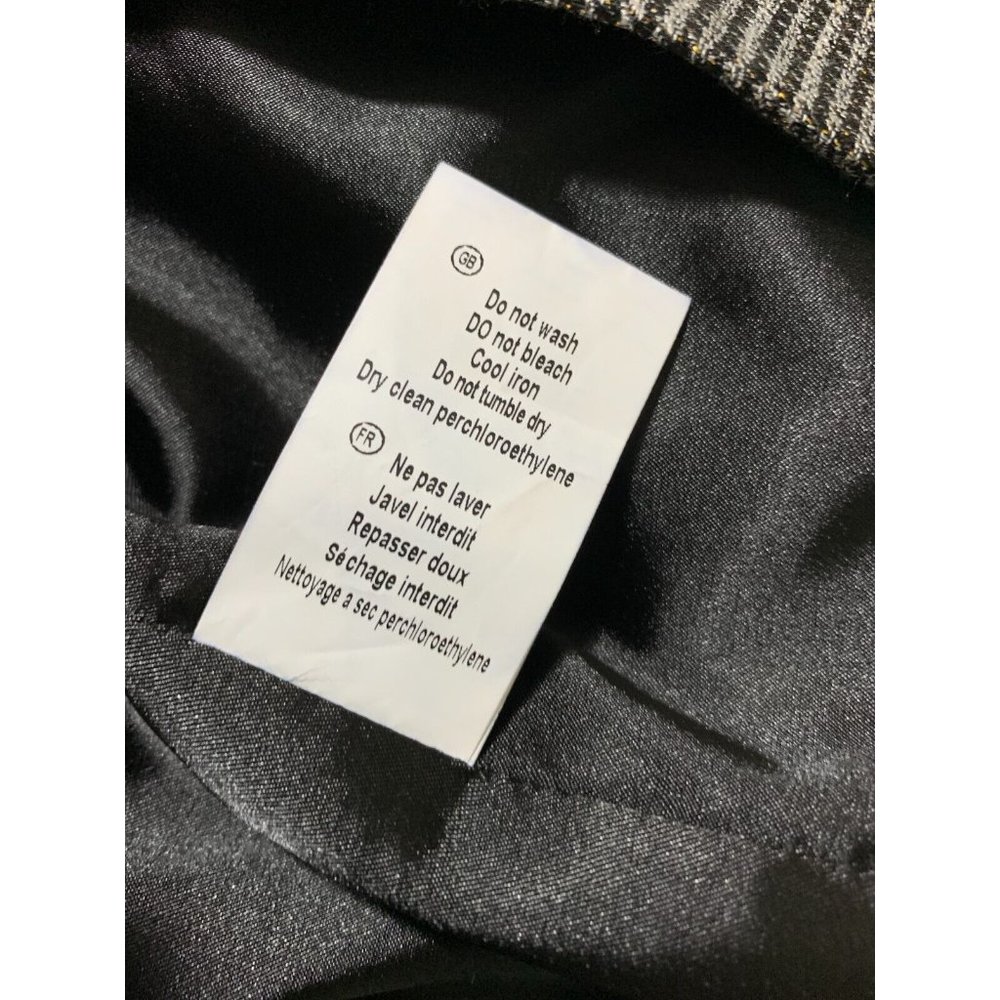 See U Soon Blazer Jacket Women's Size Small Black Gray Plaid Two Button - Picture 7 of 11